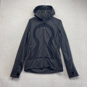 Y2K Lululemon Black Full Zip Hooded Define Jacket Womens Sz 8 Athletic Yoga